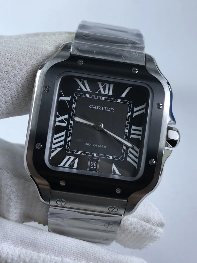 까르띠에 산토스 40mm 라지 블랙다이얼 상세 이미지 2