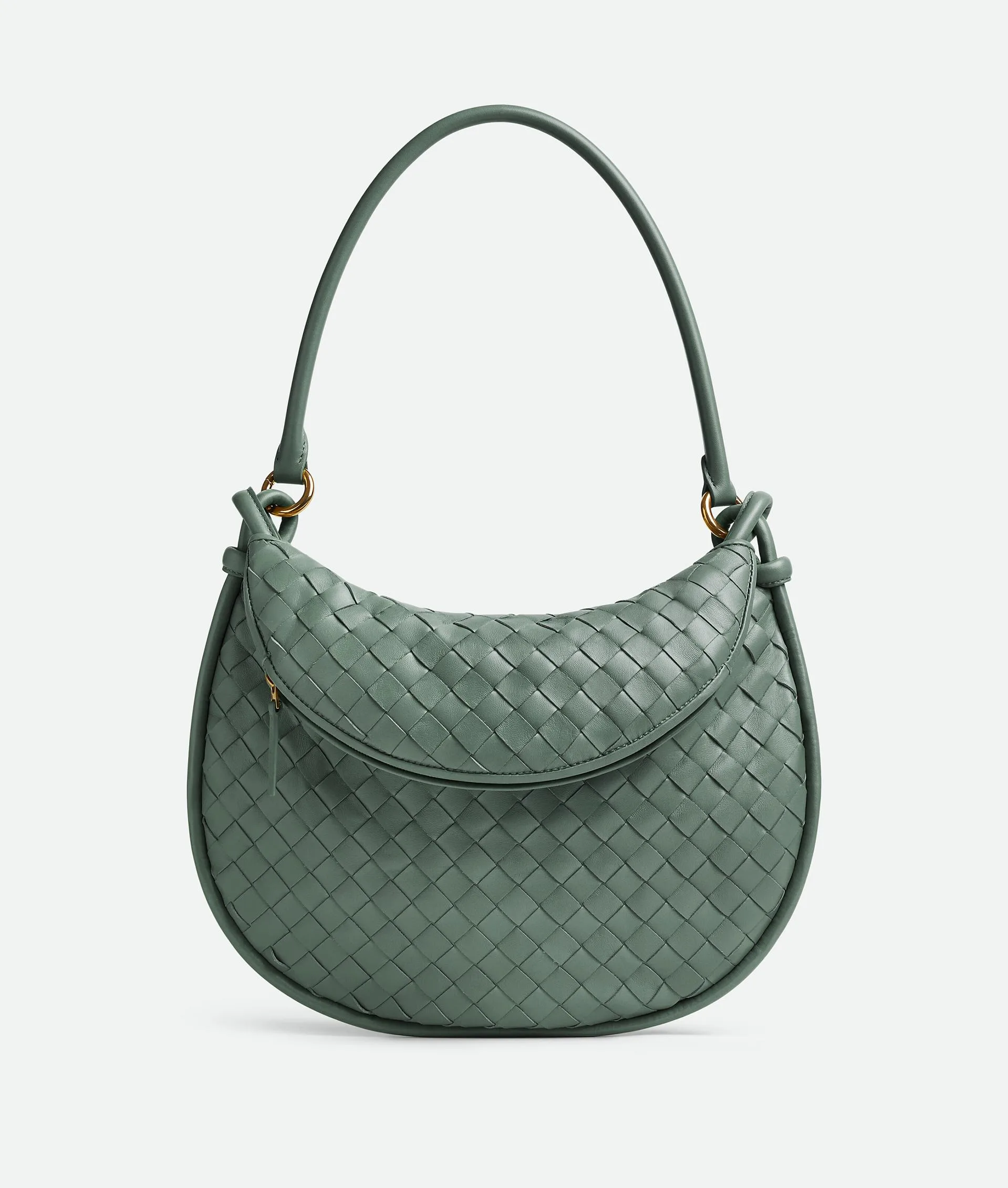 보테가 베네타 미디엄 제멜리 숄더백 그린 상세 이미지 2