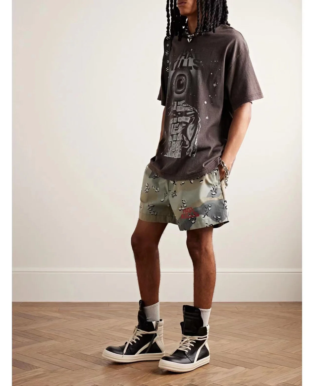 갤러리 디파트먼트 코튼 저지 로고 프린트 쇼츠