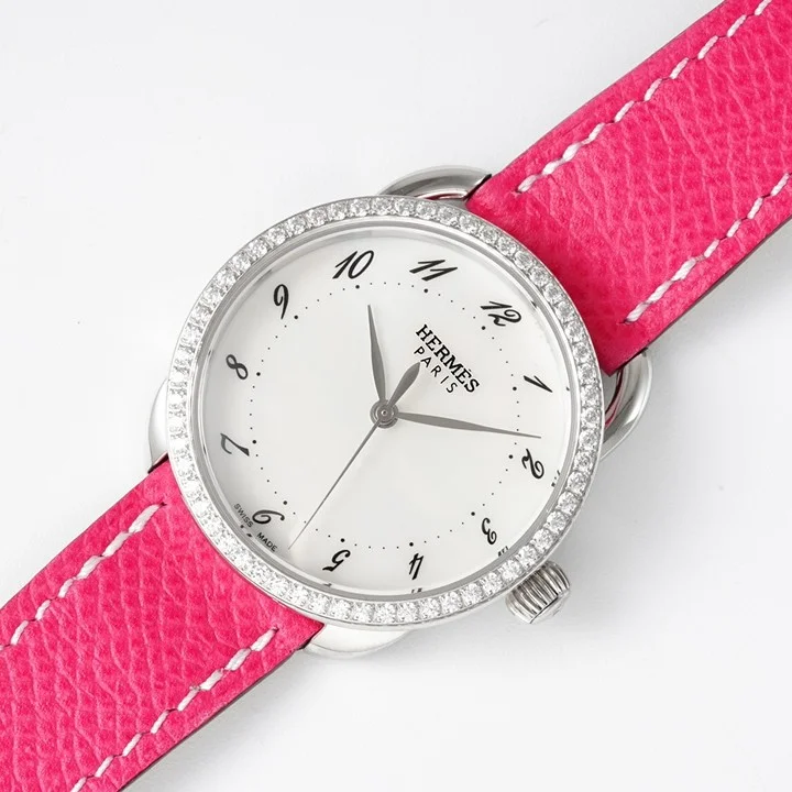 에르메스 아쏘 실버 다이야 핑크
