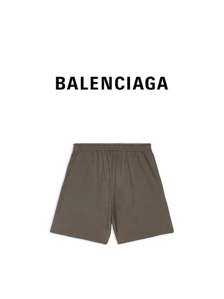 발렌시아가 폴리티컬 캠페인 라지 핏 스웨트 쇼츠 카키