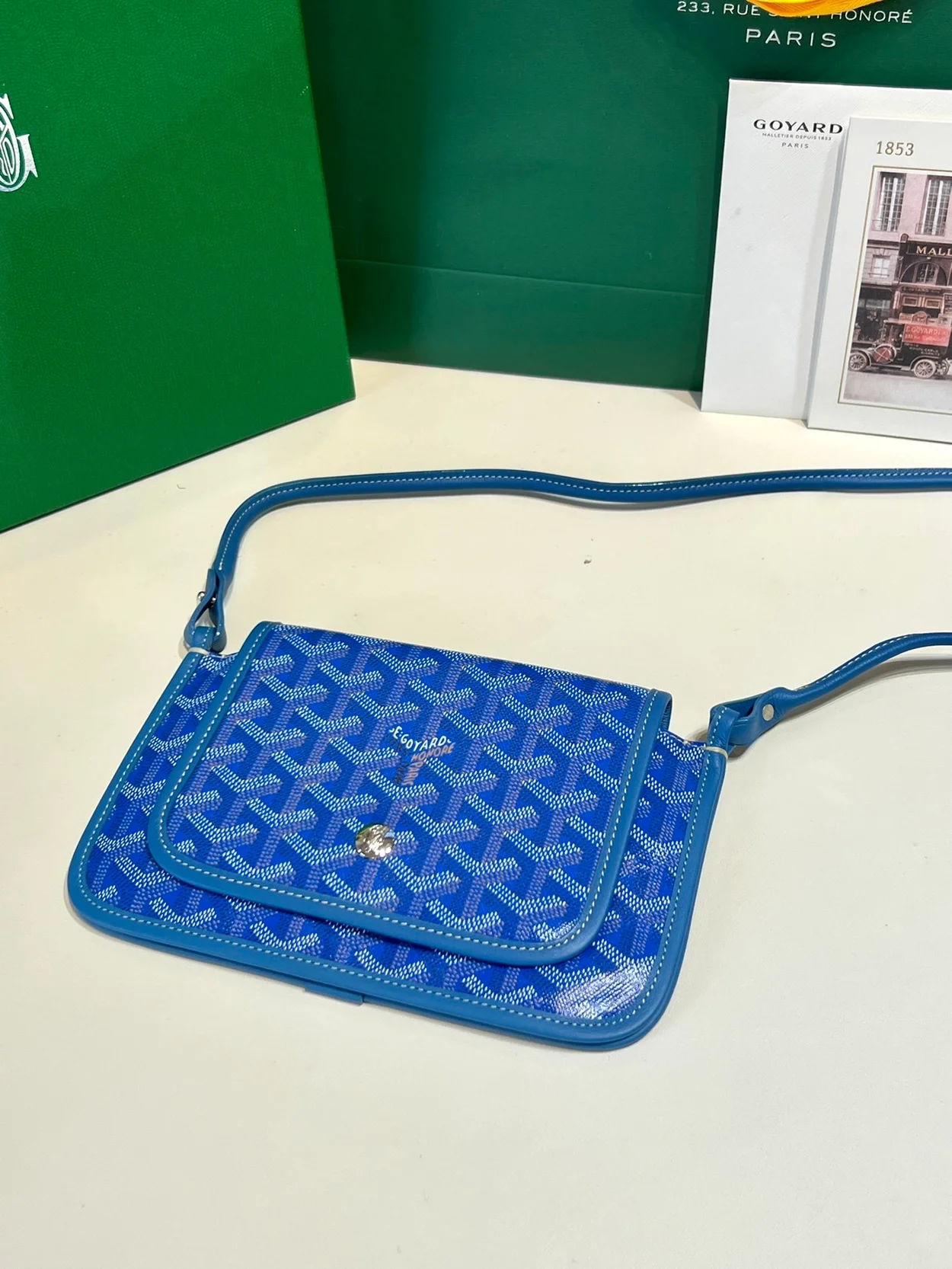 고야드 플뤼메 클러치 지갑 블루