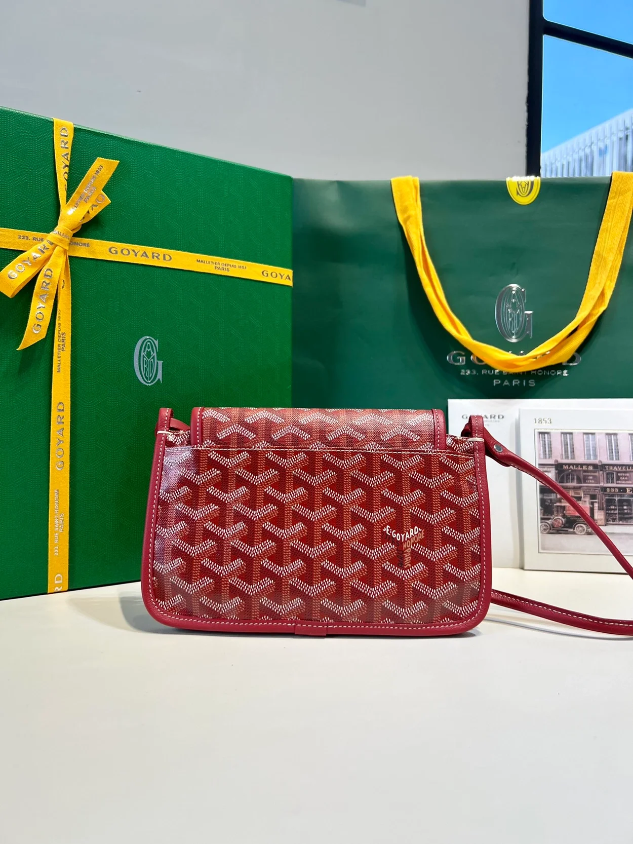 고야드 플뤼메 클러치 지갑 레드