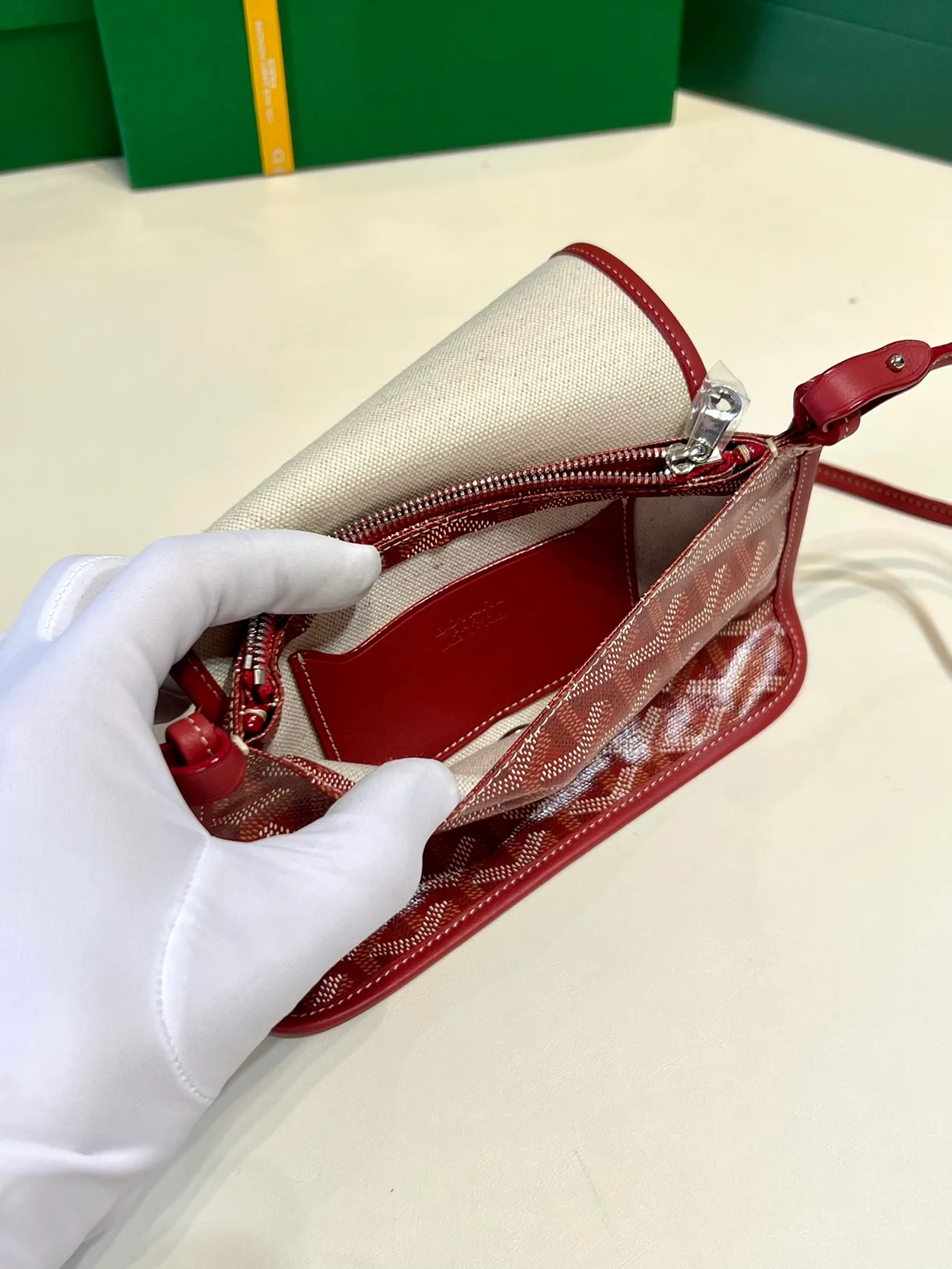 고야드 플뤼메 클러치 지갑 레드