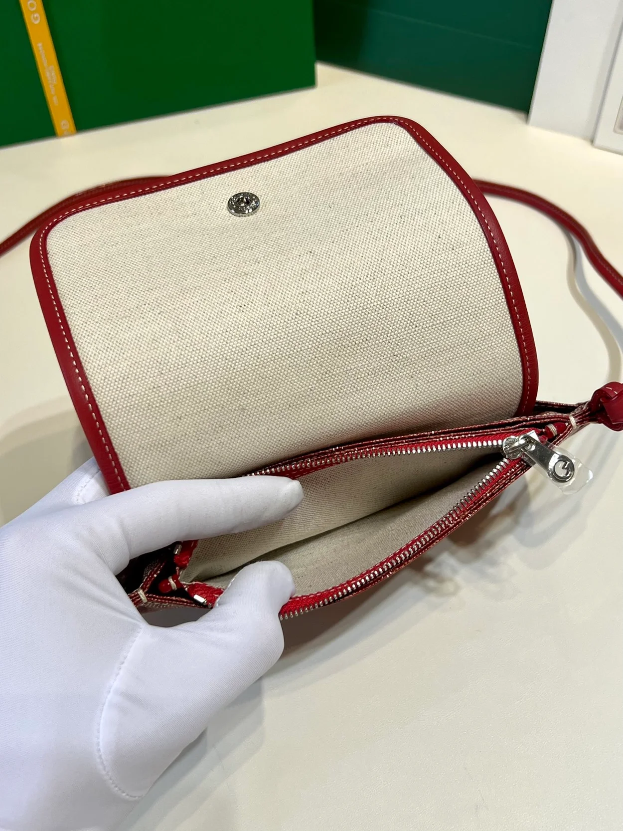 고야드 플뤼메 클러치 지갑 레드