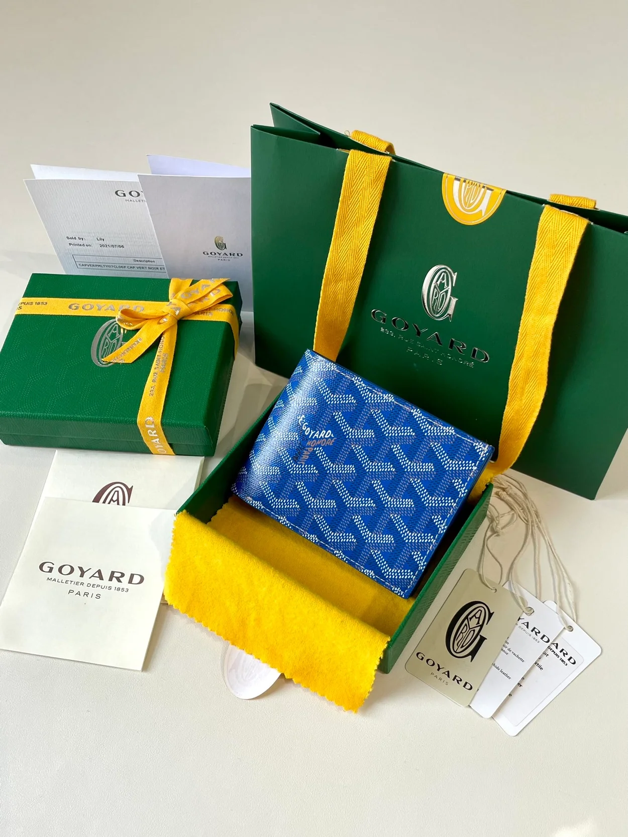 고야드 빅투아르 지갑 블루