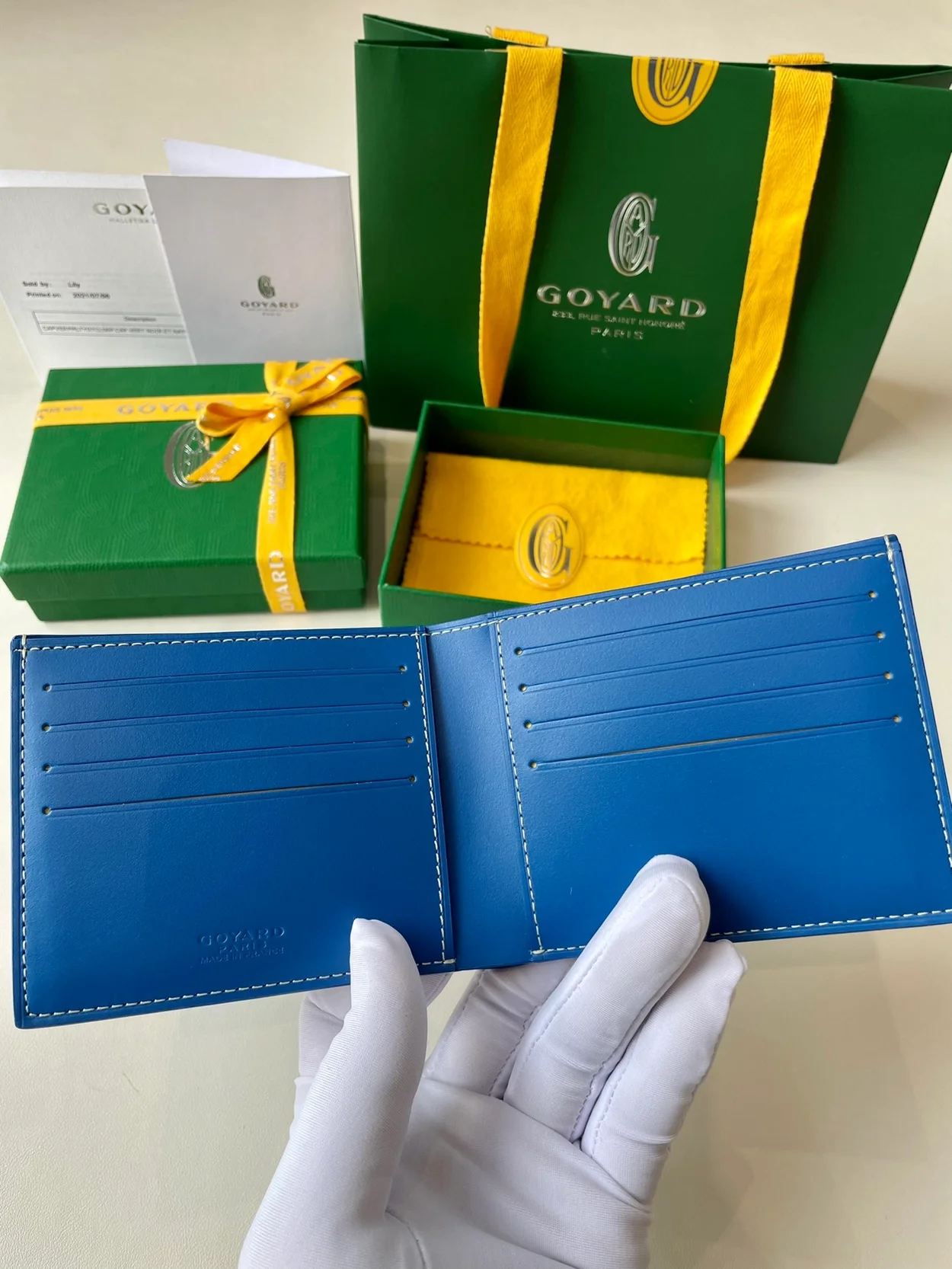 고야드 빅투아르 지갑 블루