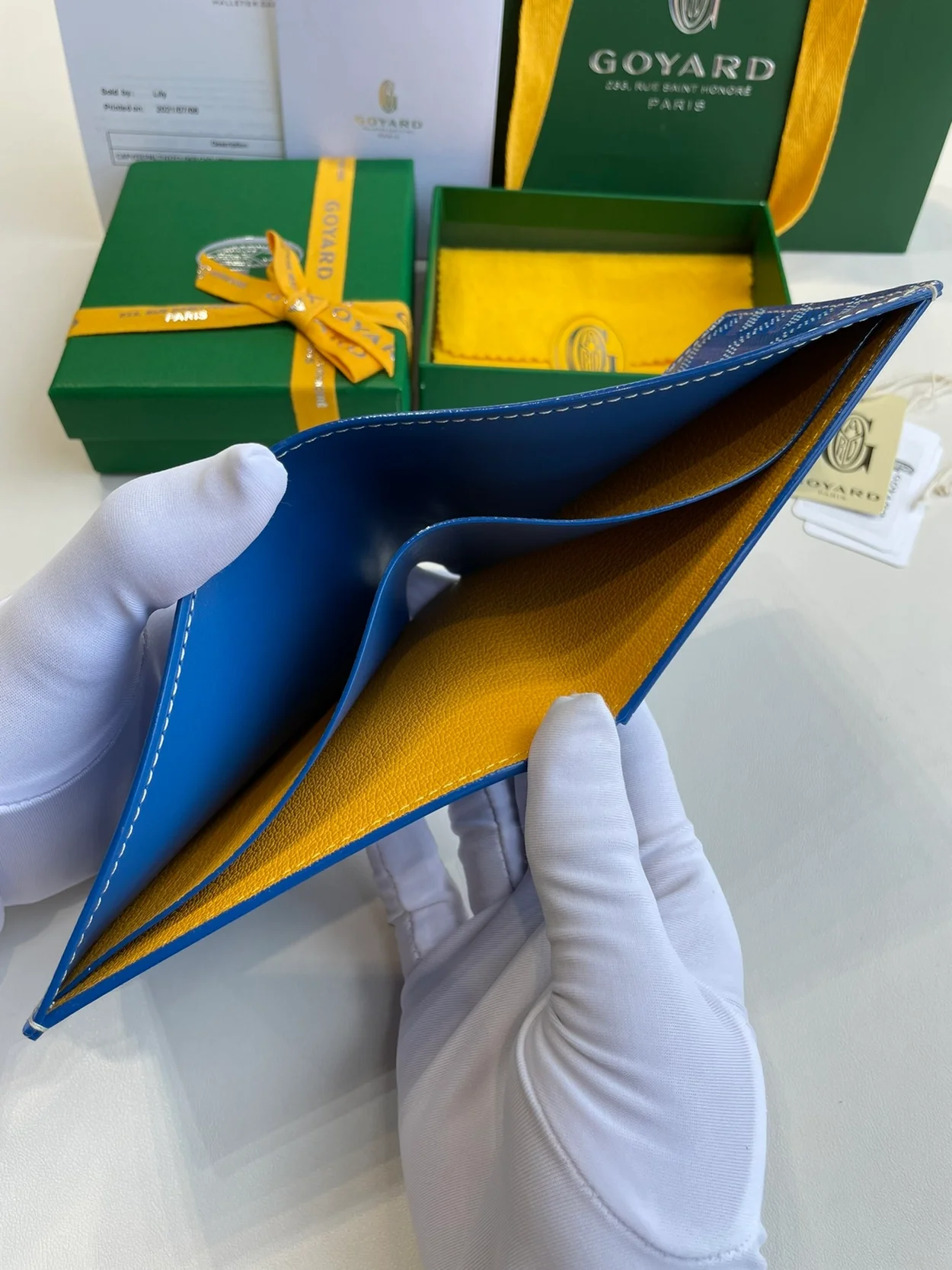 고야드 빅투아르 지갑 블루