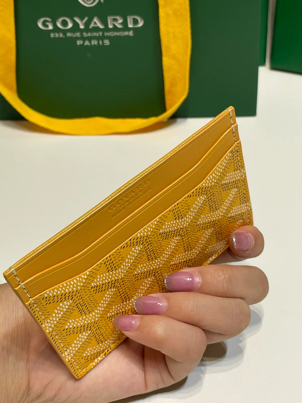 고야드 생쉴피스 카드 홀더 옐로우