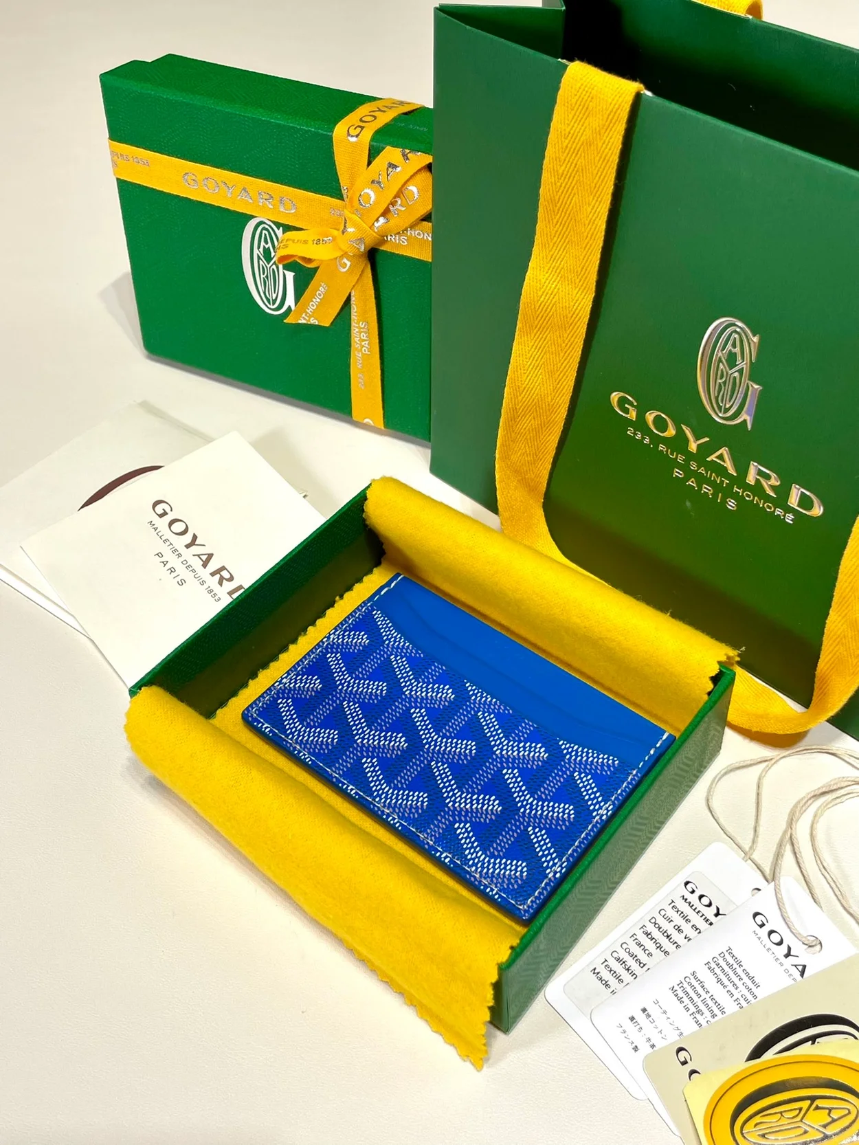 고야드 생쉴피스 카드 홀더  블루