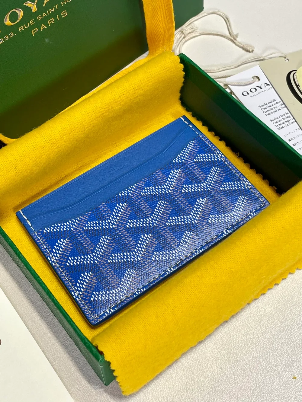 고야드 생쉴피스 카드 홀더  블루