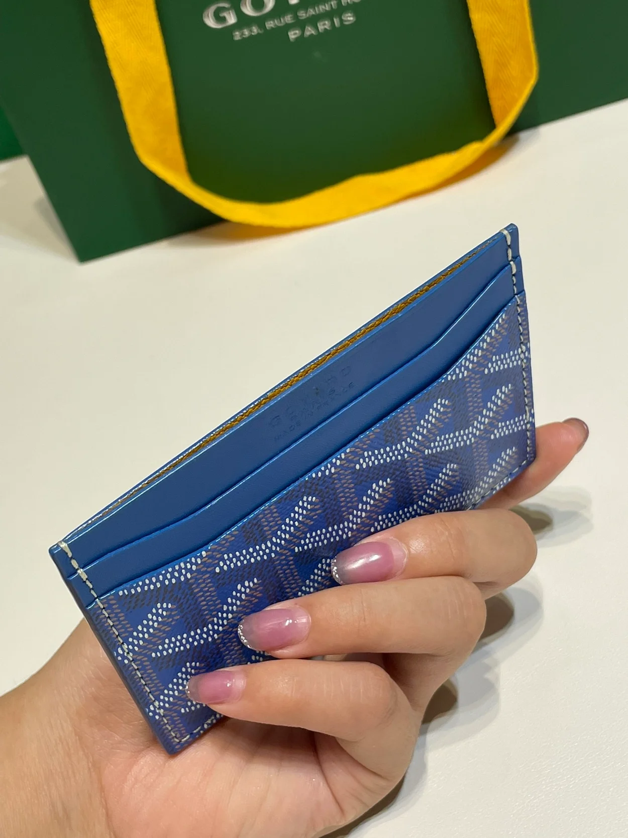 고야드 생쉴피스 카드 홀더  블루