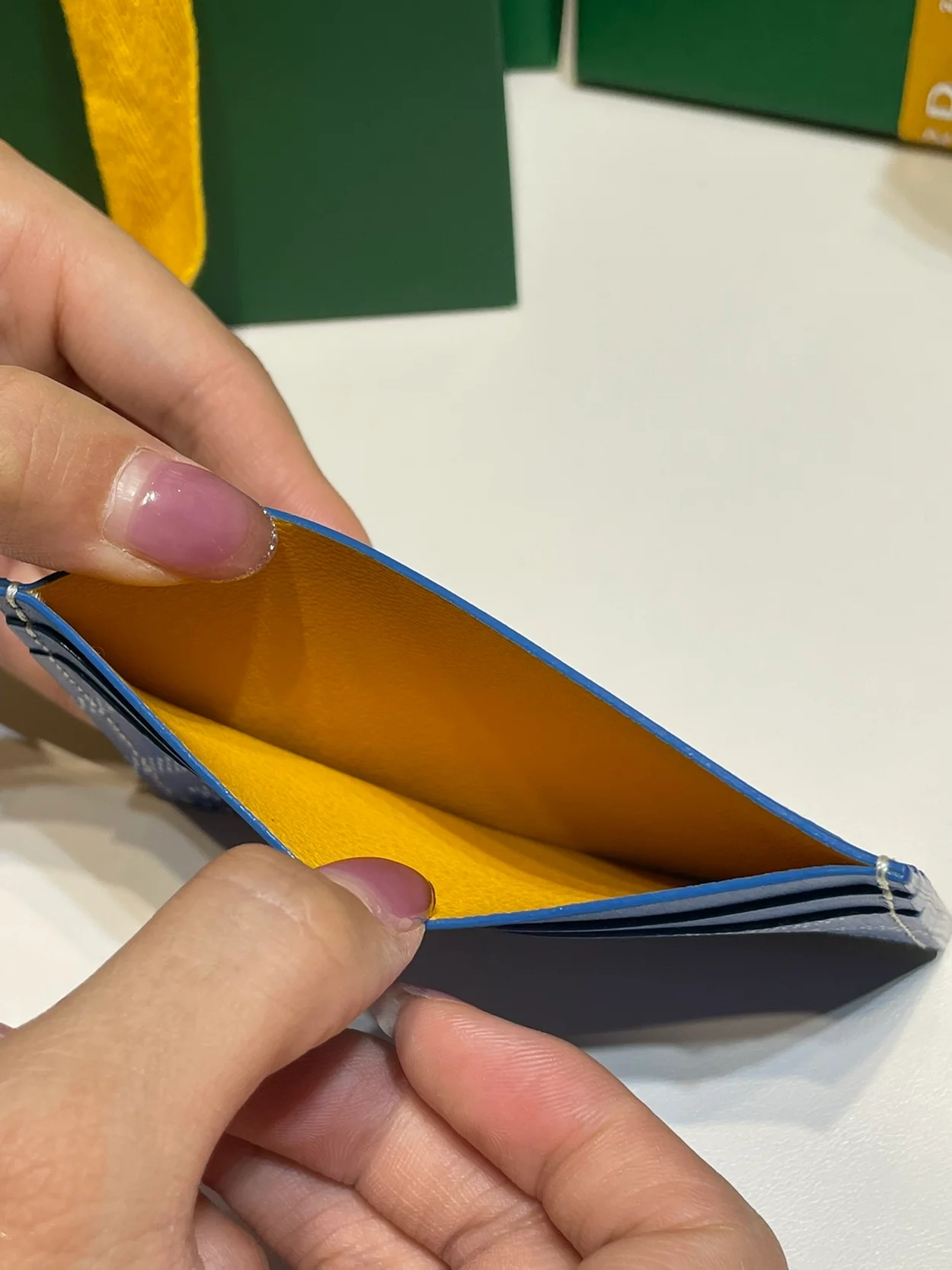 고야드 생쉴피스 카드 홀더  블루