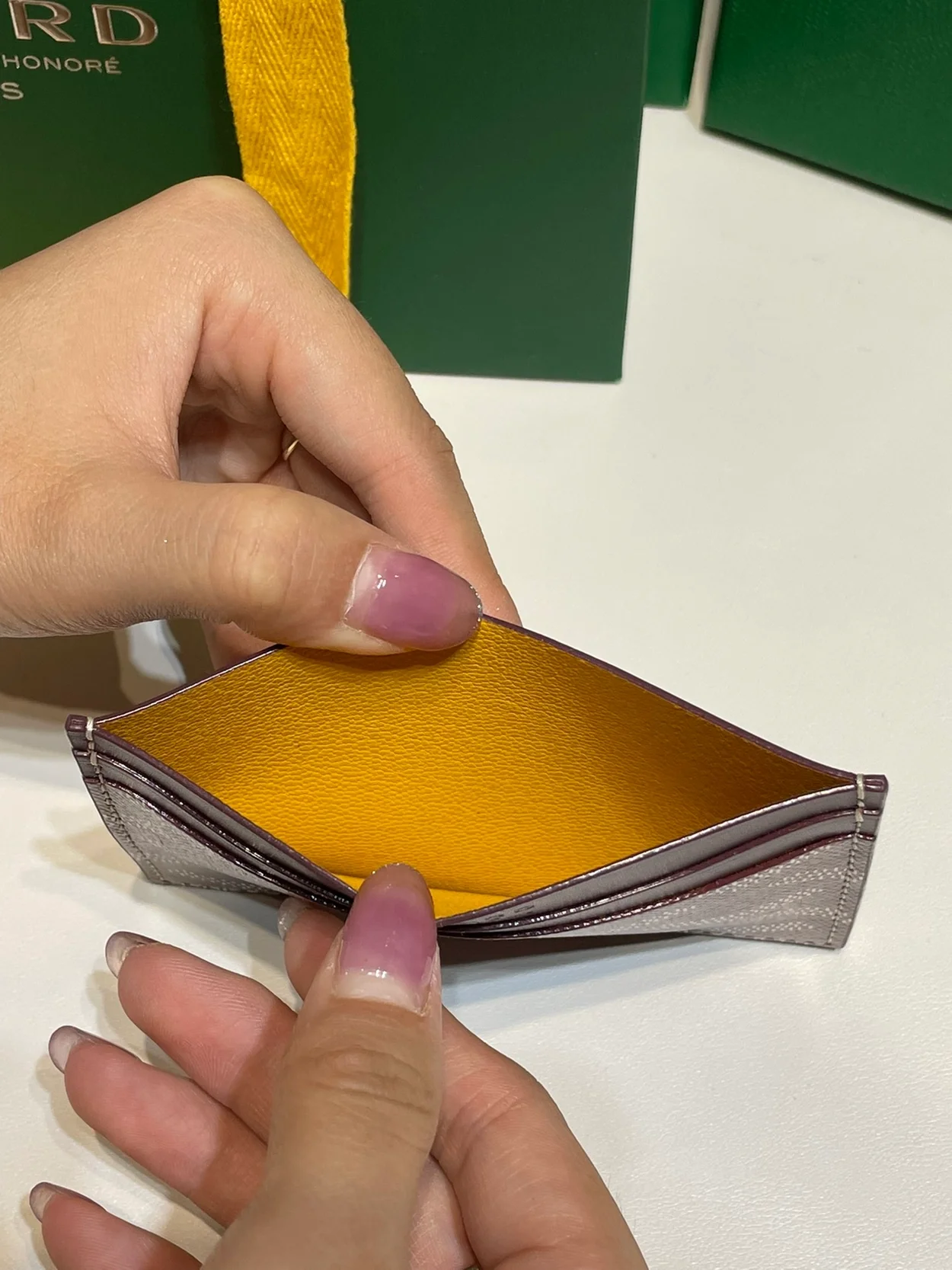 고야드 생쉴피스 카드 홀더 버건디