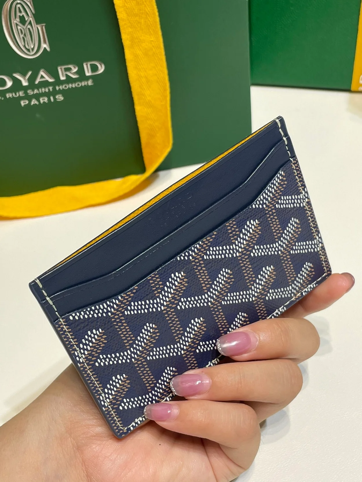 고야드 생쉴피스 카드 홀더 네이비