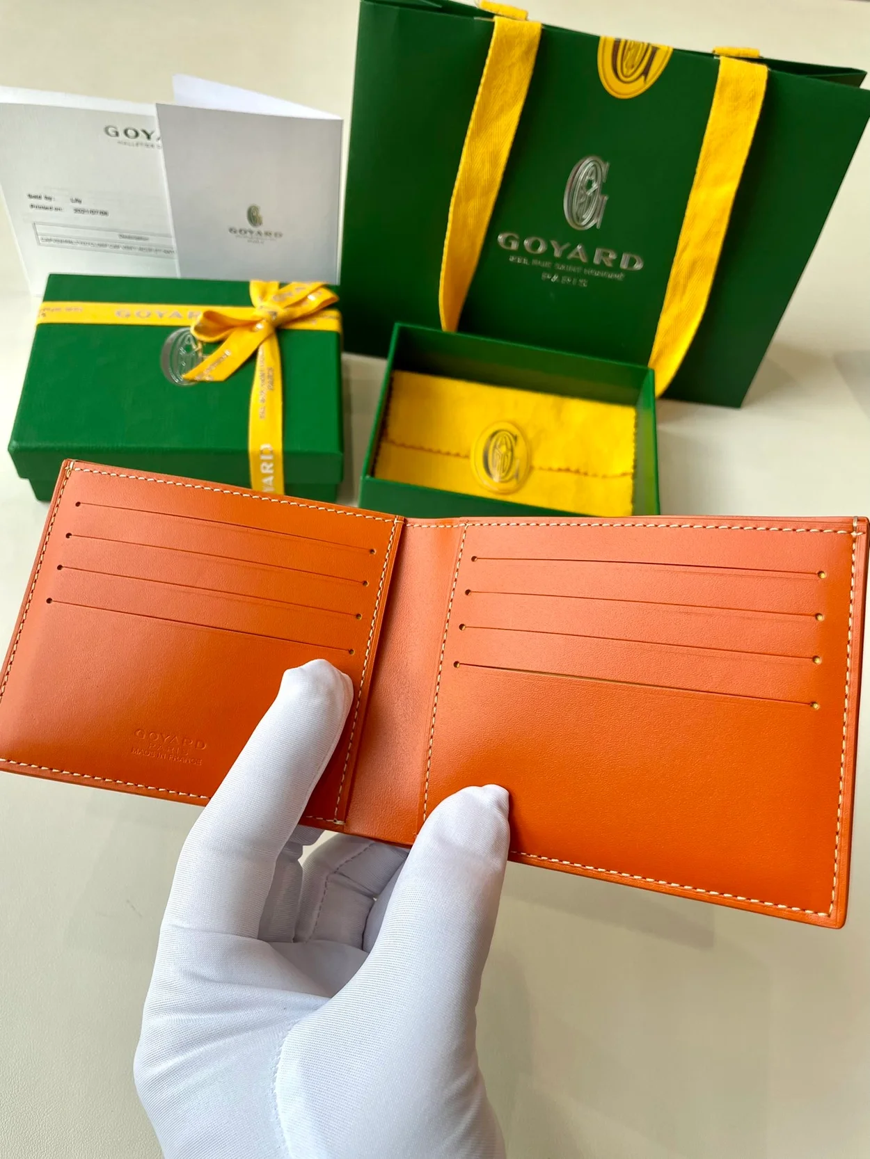고야드 빅투아르 지갑 오렌지
