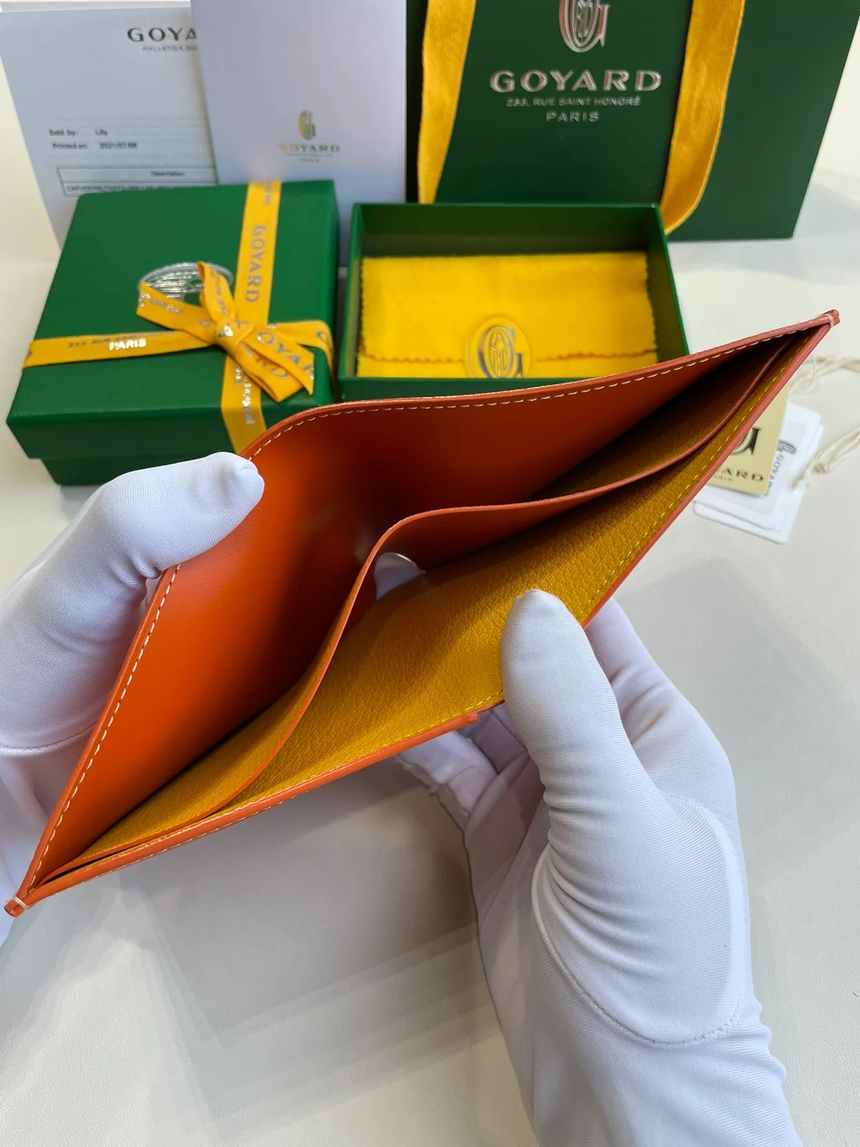 고야드 빅투아르 지갑 오렌지