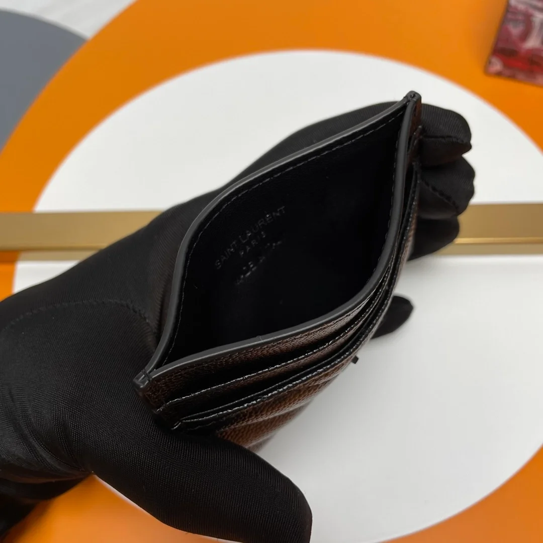 생로랑 카산드라 마테라세 카드 케이스 다크