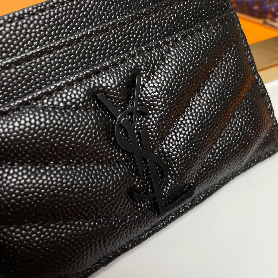 생로랑 카산드라 마테라세 카드 케이스 다크