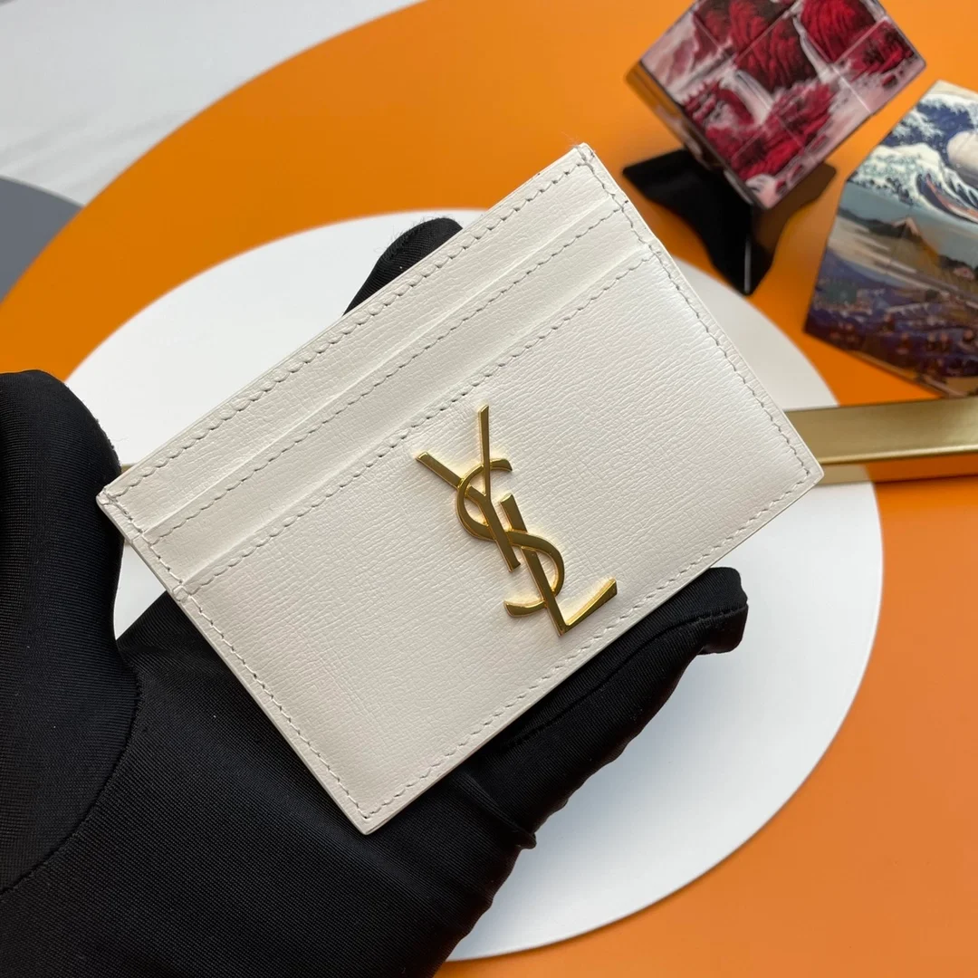 생로랑 카산드라 카드 케이스 화이트