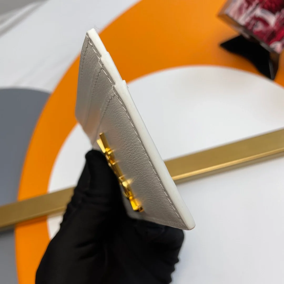 생로랑 카산드라 카드 케이스 화이트