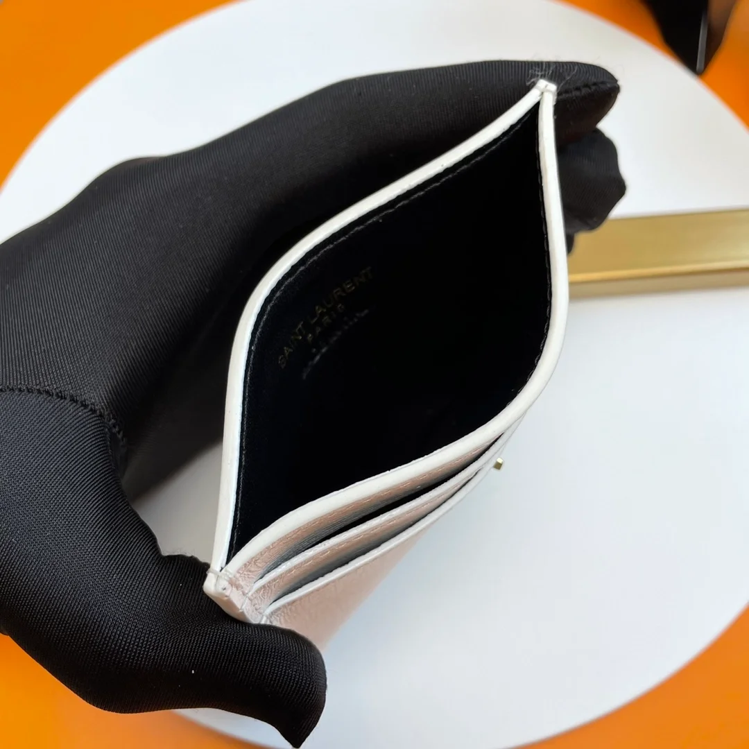 생로랑 카산드라 카드 케이스 화이트