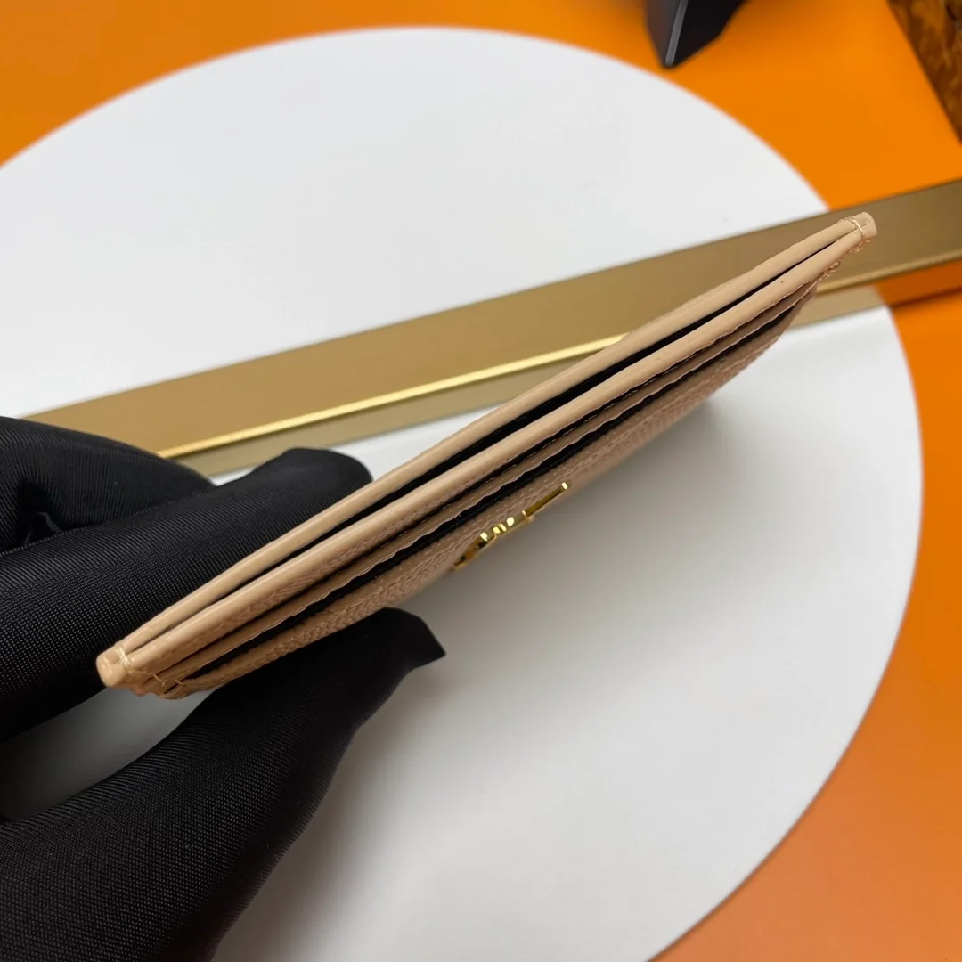 생로랑 카산드라 마테라세 카드 케이스 베이지