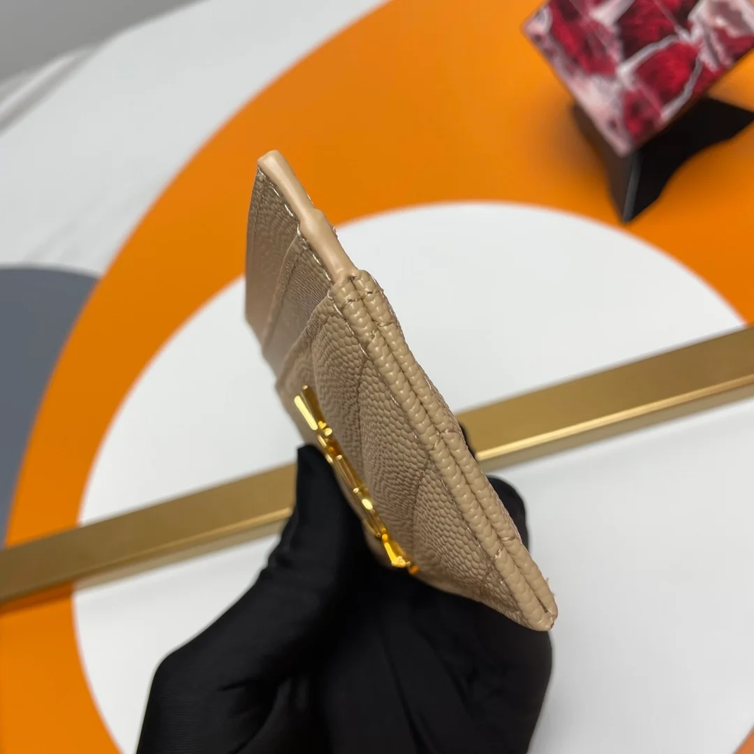 생로랑 카산드라 마테라세 카드 케이스 베이지