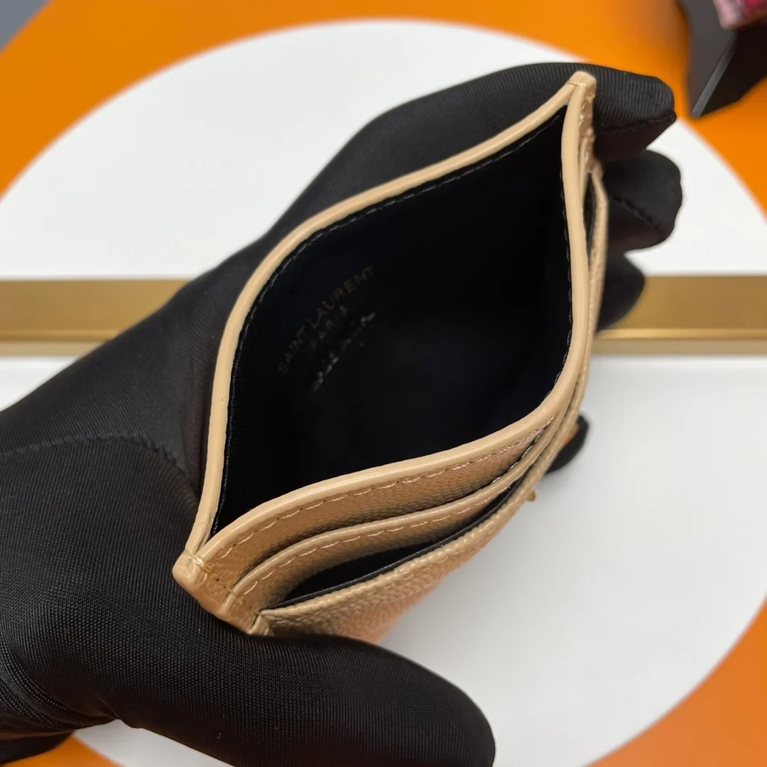 생로랑 카산드라 마테라세 카드 케이스 베이지