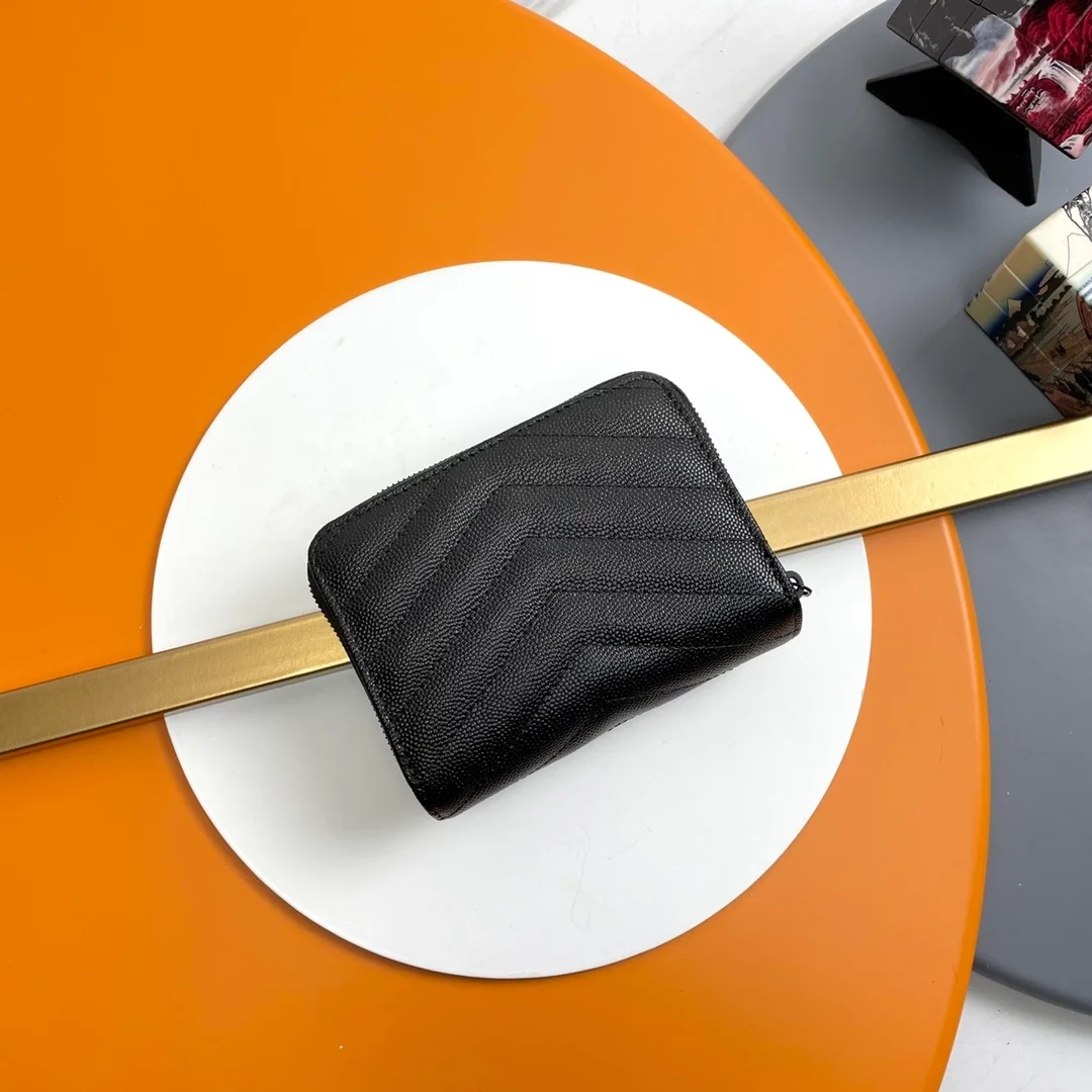 생로랑 컴팩트 지퍼 어라운드 월릿 다크