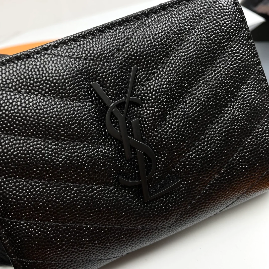 생로랑 컴팩트 지퍼 어라운드 월릿 다크