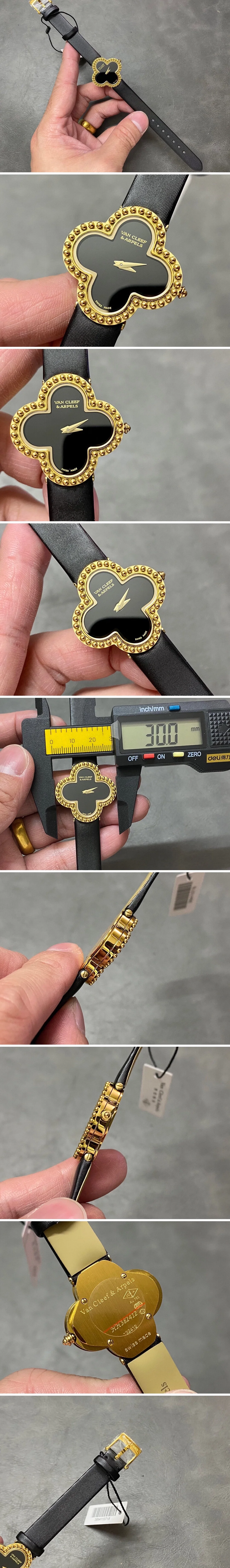 반클리프 앤 아펠 스몰 알함브라 오닉스 블랙 골드