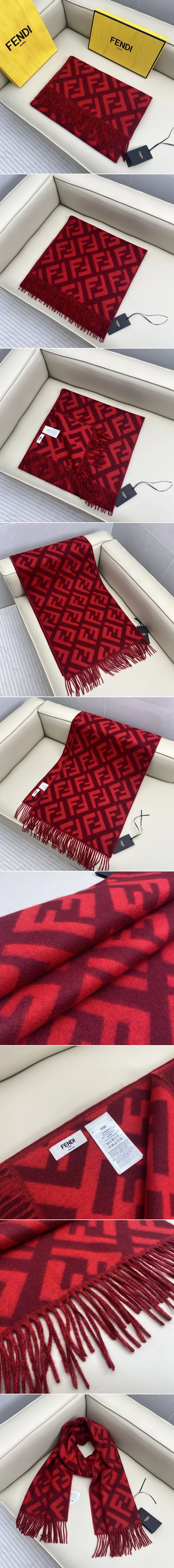 펜디 울 100% FF 머플러