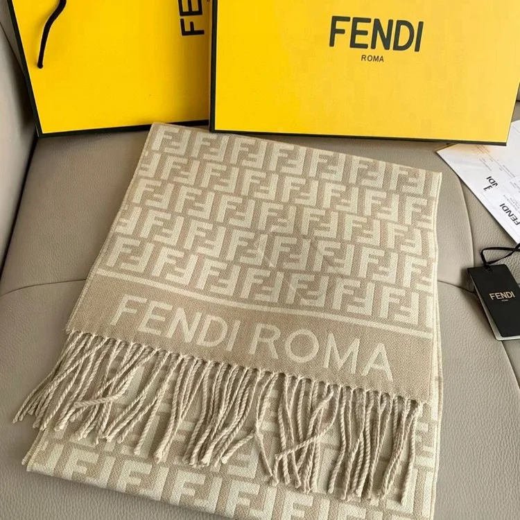 펜디 울 100% FF 머플러