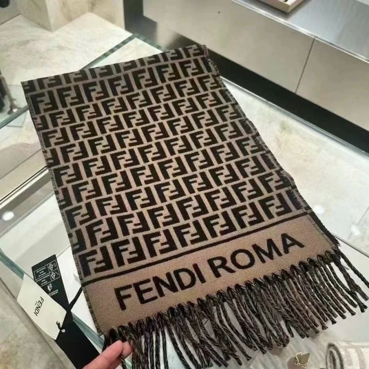 펜디 울 100% FF 머플러