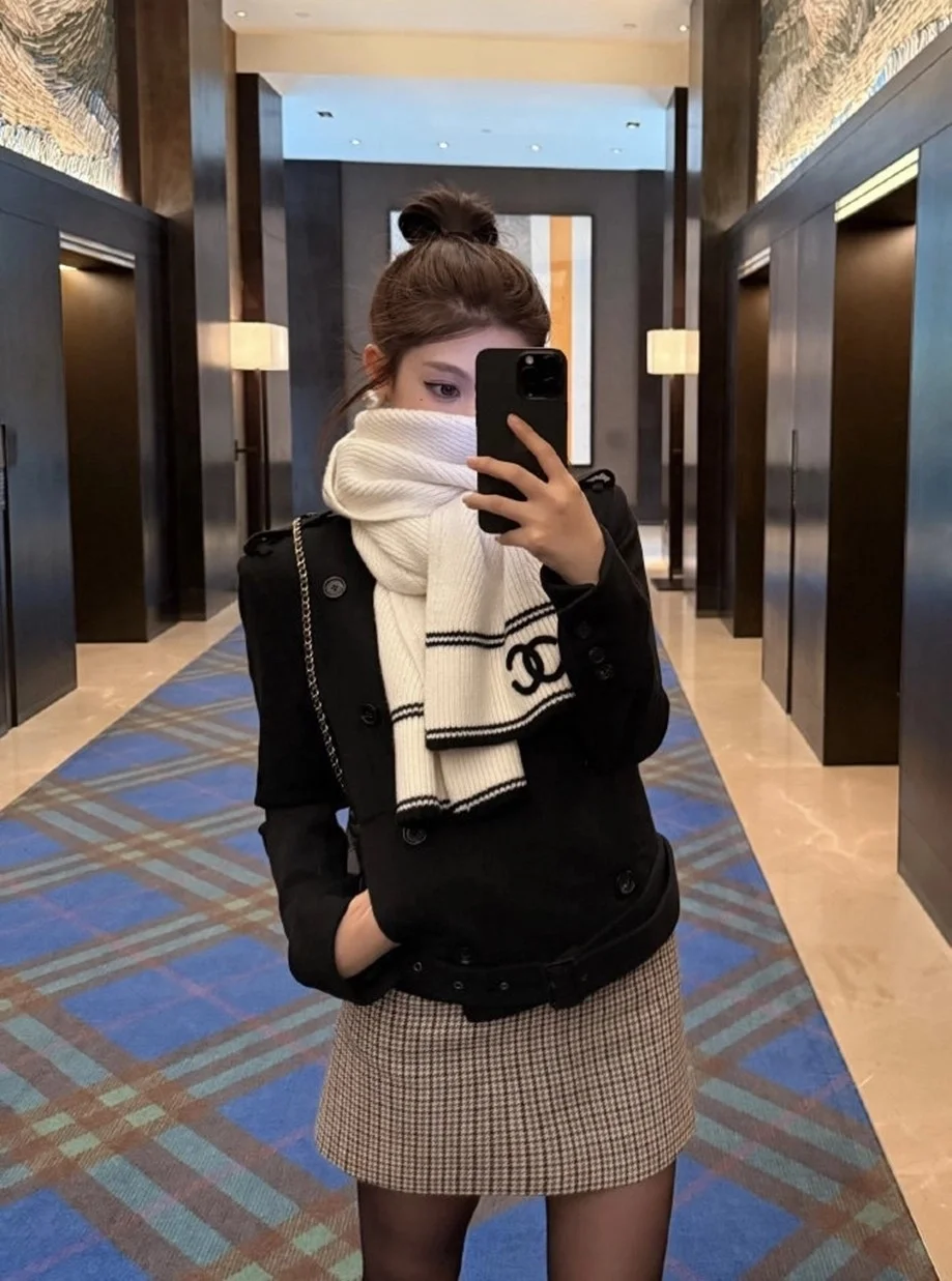 샤넬 cc 로고 캐시미어 머플러