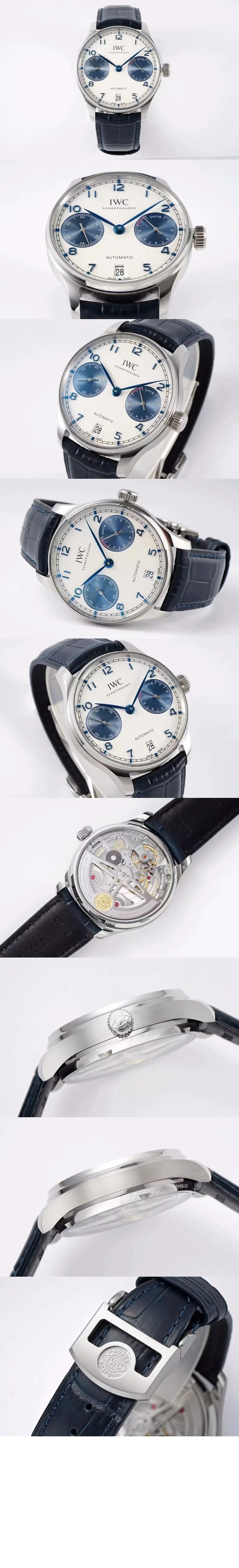 IWC 포르투기저 오토매틱 워치 흰판 청