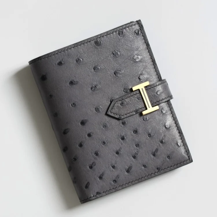 에르메스 베안 컴팩트 타조가죽