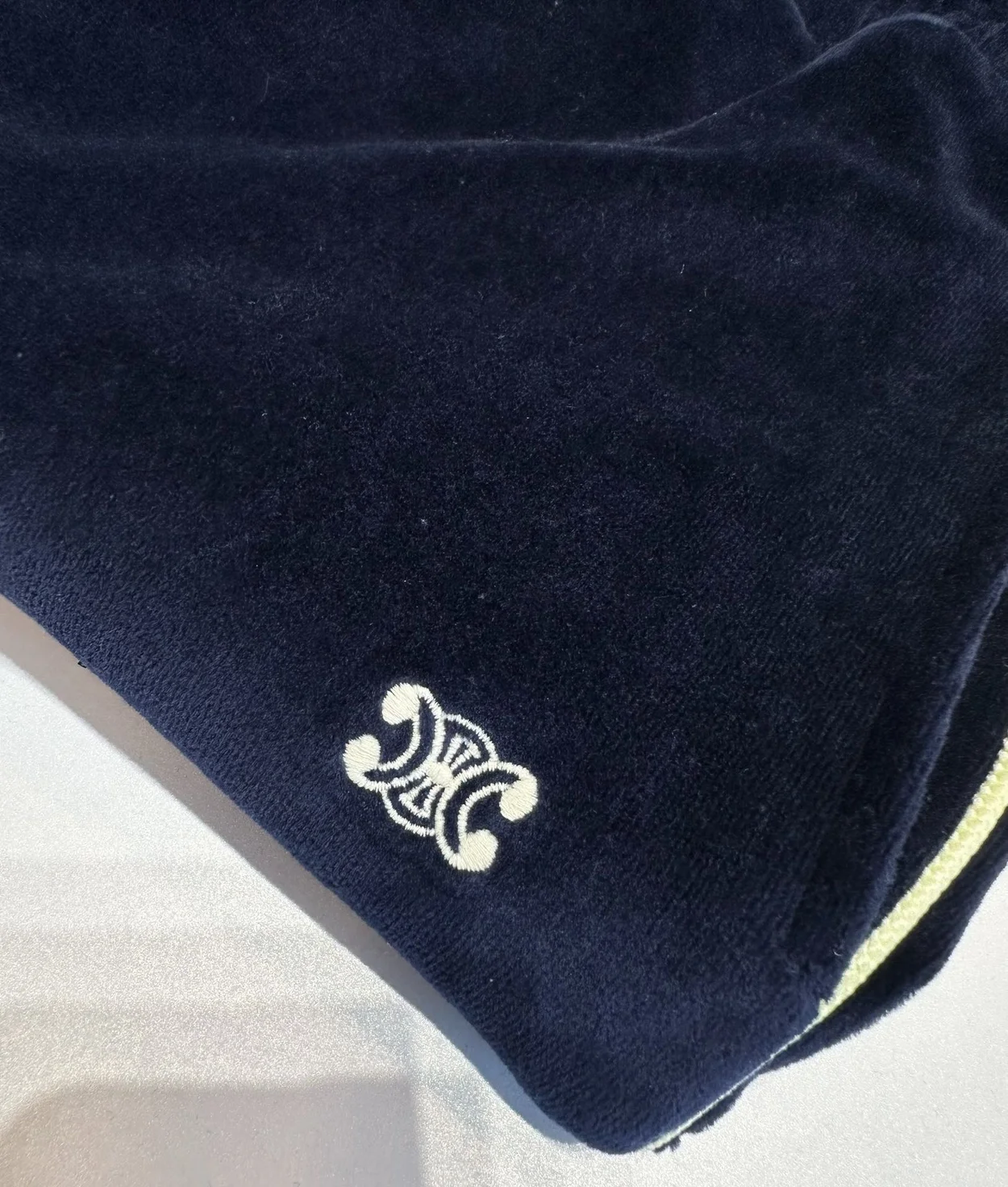 셀린느 벨벳 저지 트랙수트 팬츠 미드나잇