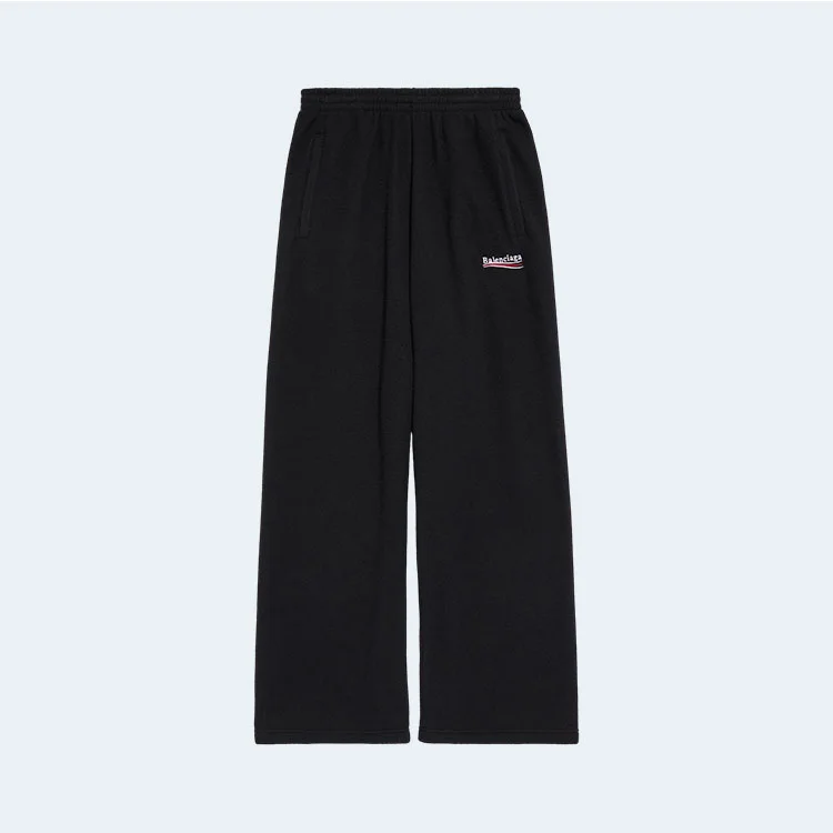 발렌시아가 폴리티컬 캠페인 배기 스웨트팬츠 블랙