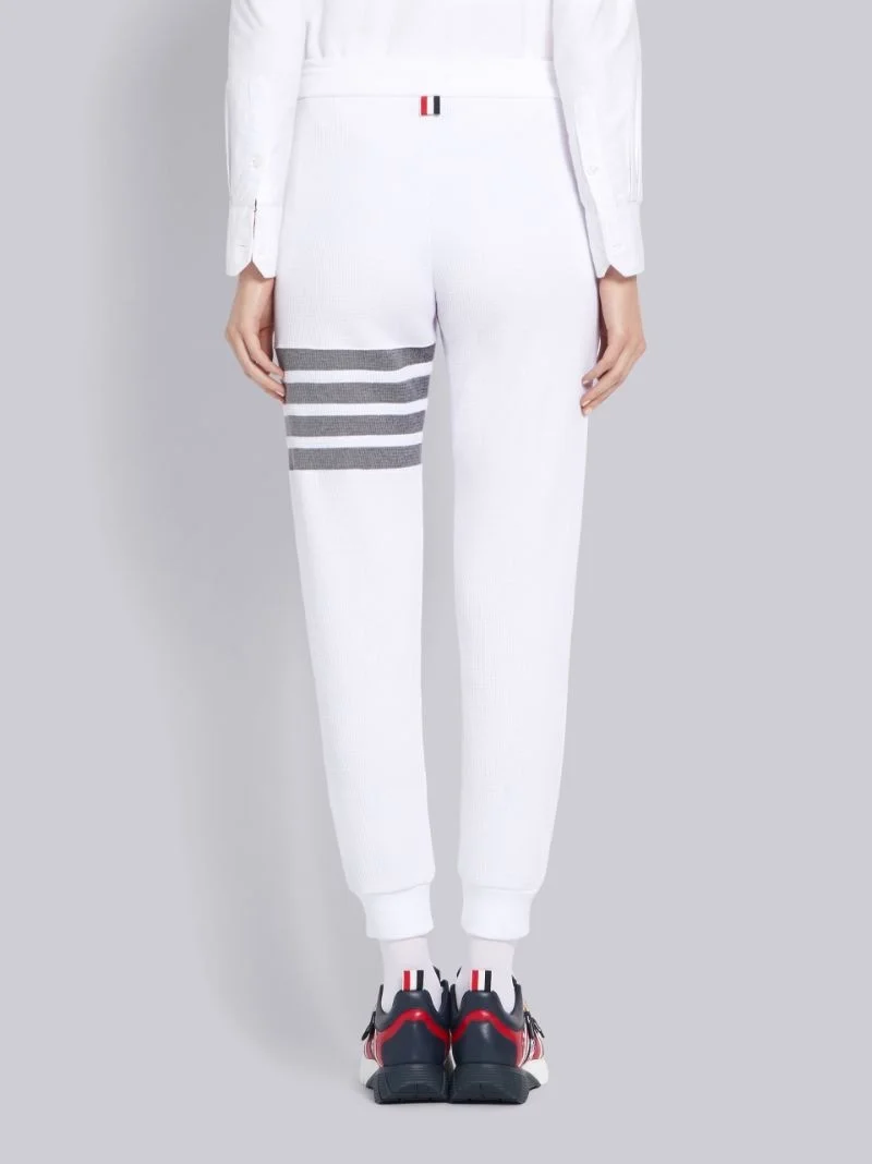 톰브라운 화이트 와플 스웨트 팬츠