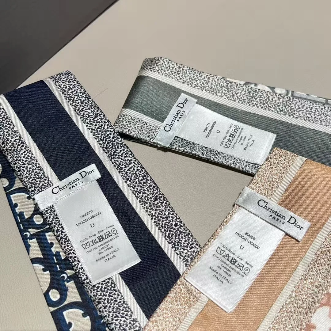 디올 오블리크 실크 트윌 미차 네이비 스카프