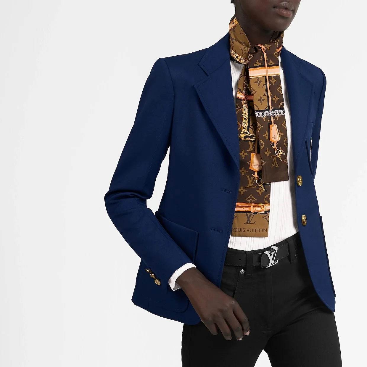 루이비통 브라운 모노그램 컨피덴셜 방도 스카프 M78655