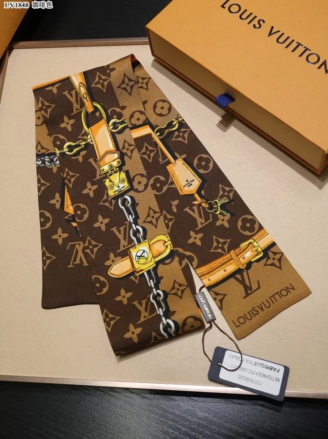 루이비통 브라운 모노그램 컨피덴셜 방도 스카프 M78655