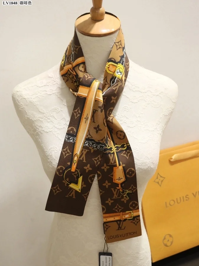 루이비통 브라운 모노그램 컨피덴셜 방도 스카프 M78655