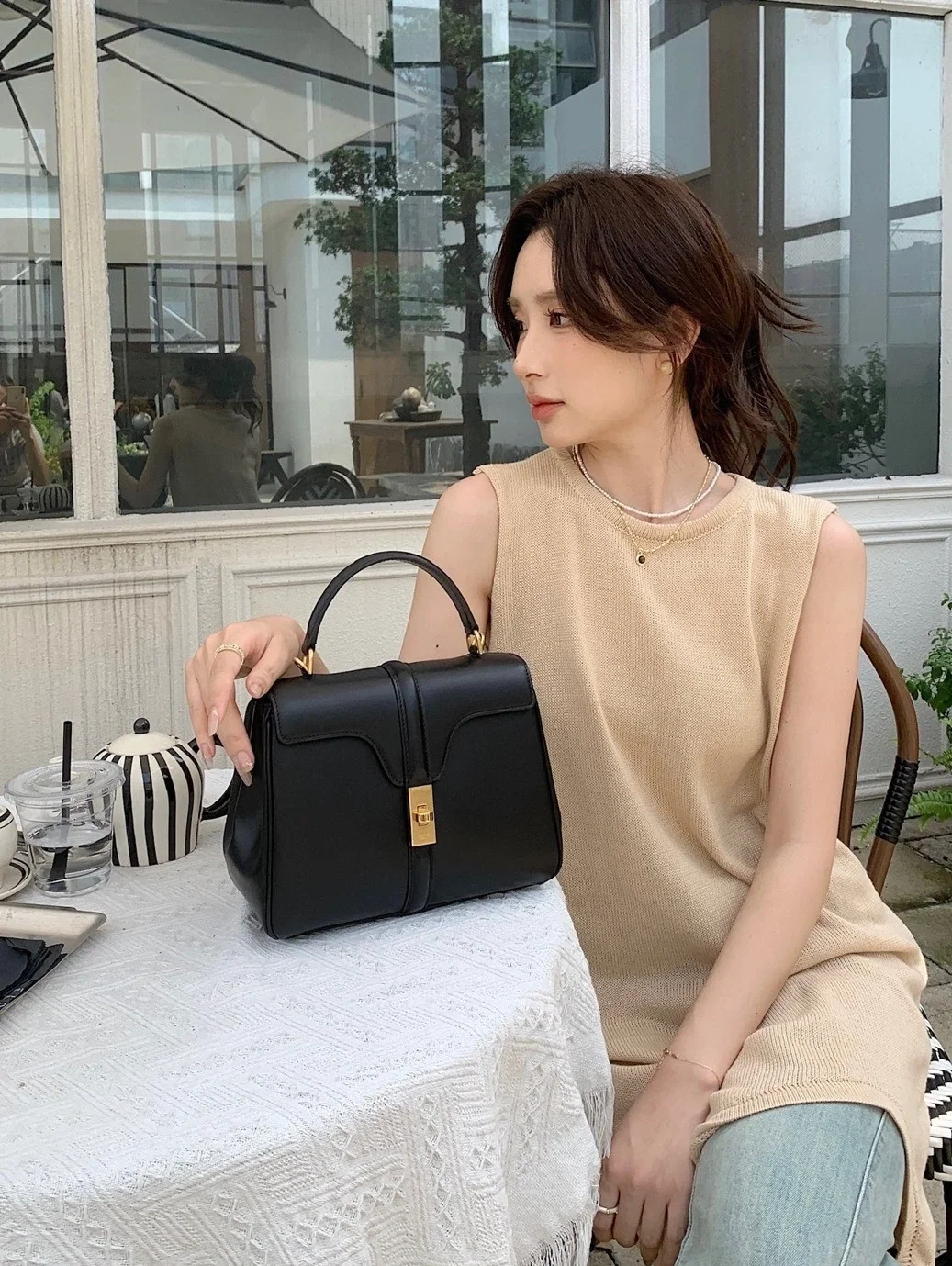 셀린느 16백 새틴 카프스킨