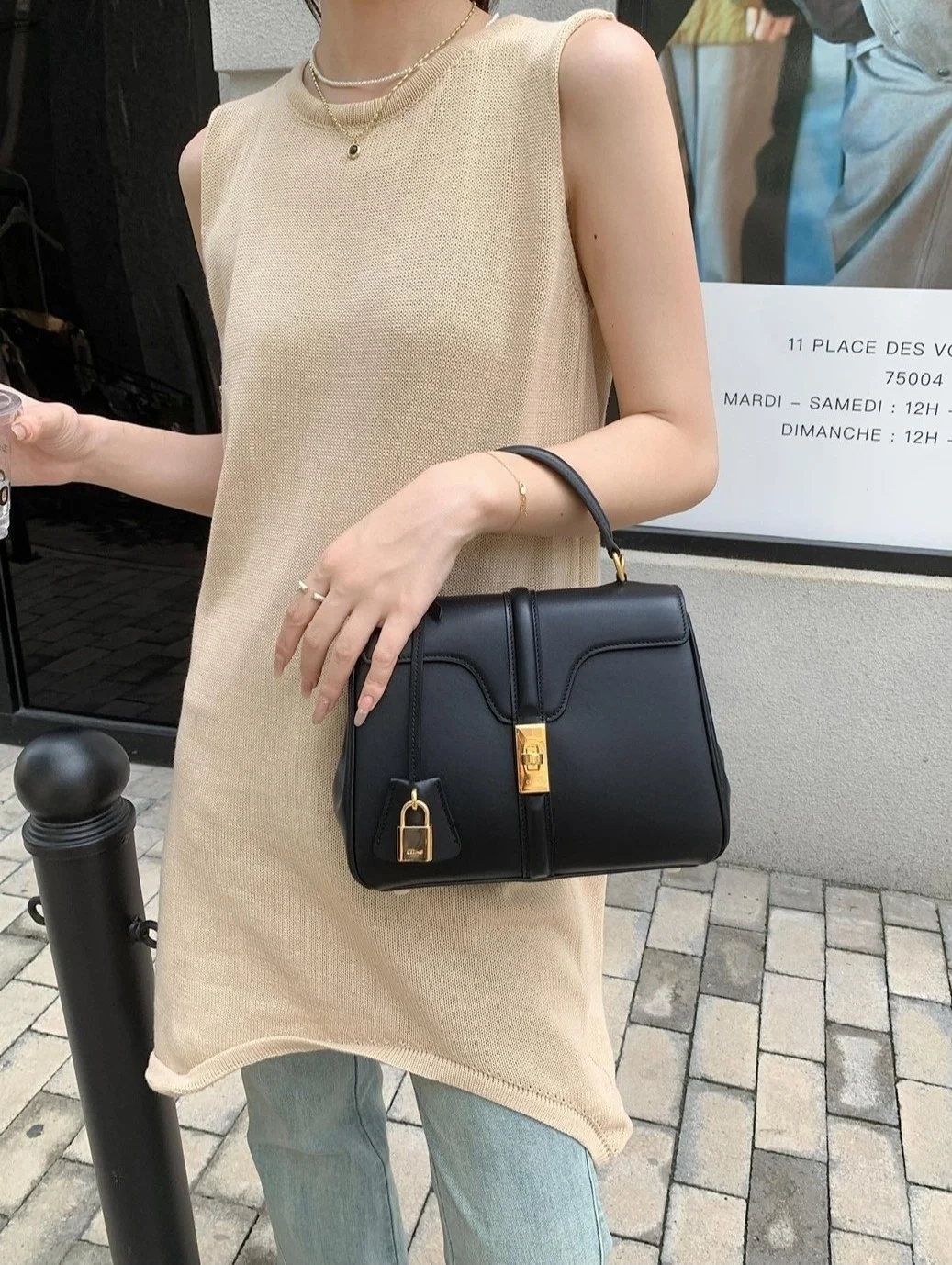 셀린느 16백 새틴 카프스킨