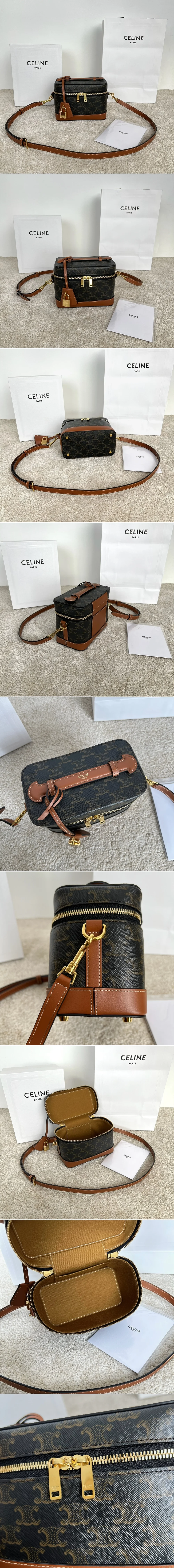 셀린느 25FW 트리옹프 카프스킨 베니티 숄더 119462