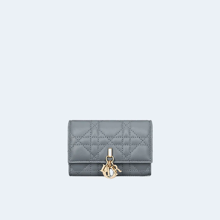 디올 My Dior Glycine 지갑 블루 까나쥬