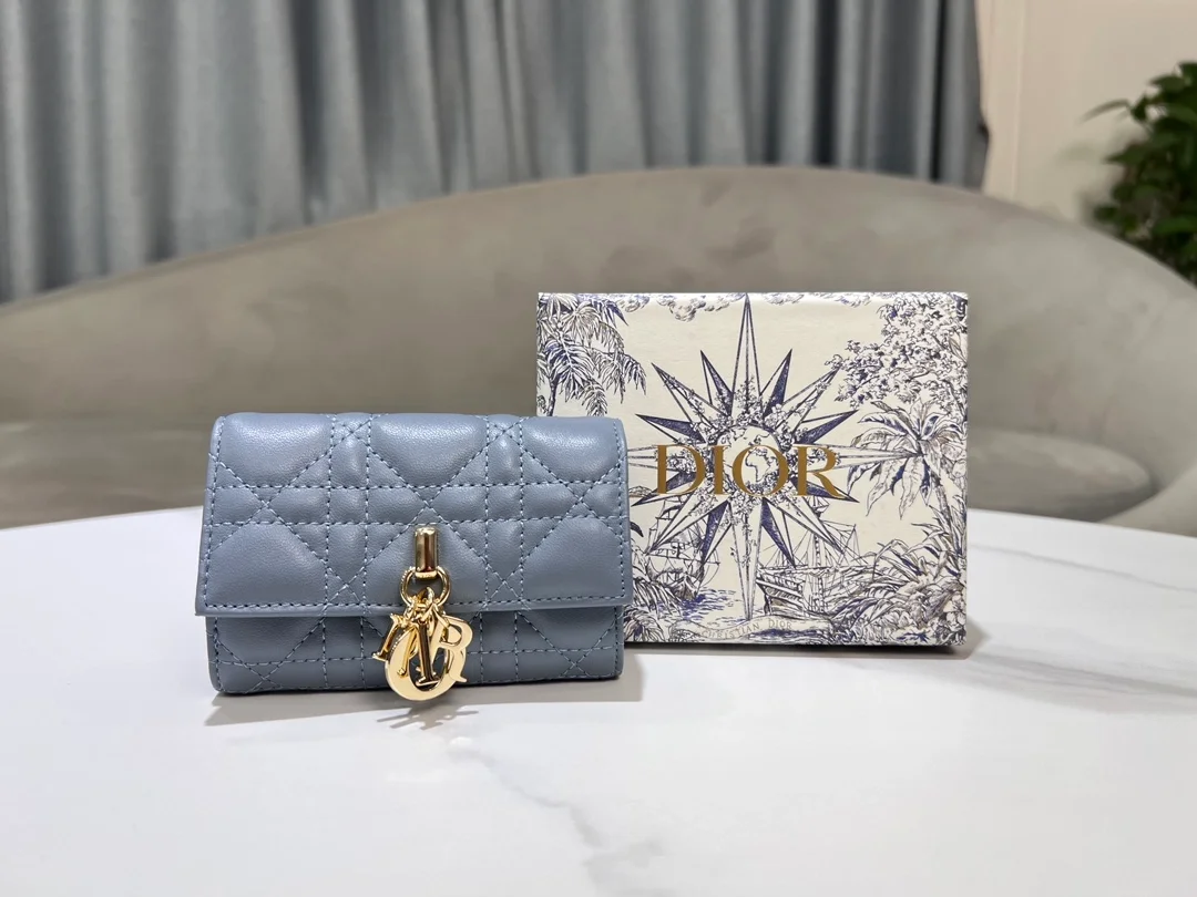 디올 My Dior Glycine 지갑 블루 까나쥬